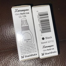 Ink Xstamper 10ml Black Ink Refill Shachihata 22112 - 2 Packs