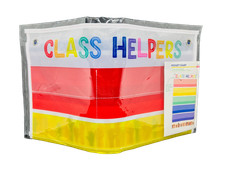 Class Helpers New Teacher Classroom Pocket Chart 5 Colors Dry Erase Sleeves
