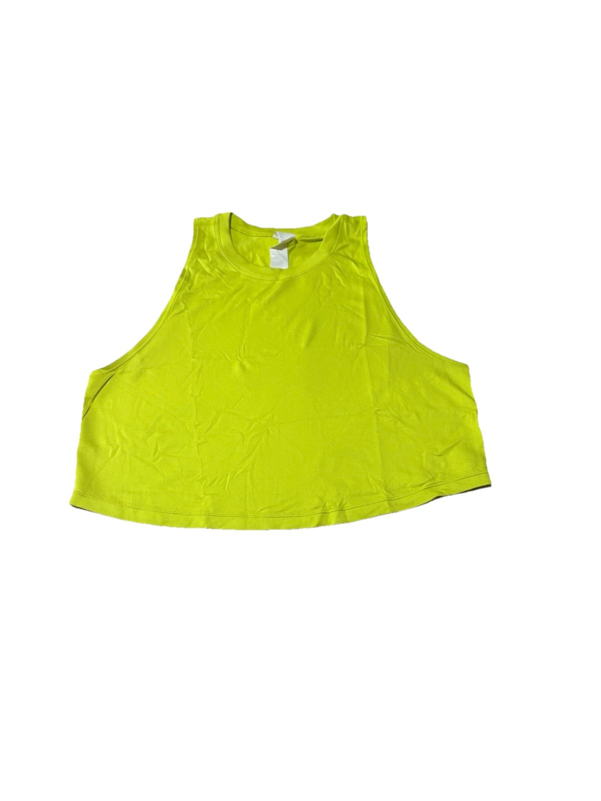 Fabletics Women's Sleeveless Muscle Cropped Tank Athletic Workout Yellow Size S