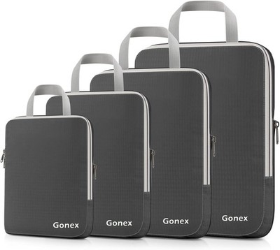 Compression Packing Cubes 3/4er Set, Gonex Kleidertaschen 4-teilig