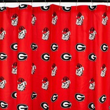 Georgia Bulldogs Shower Curtain Cover
