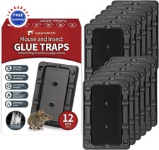 Mouse  Insect Traps 12 Pack Sticky Pest Control LULUCATCH Heavier Non-Toxic