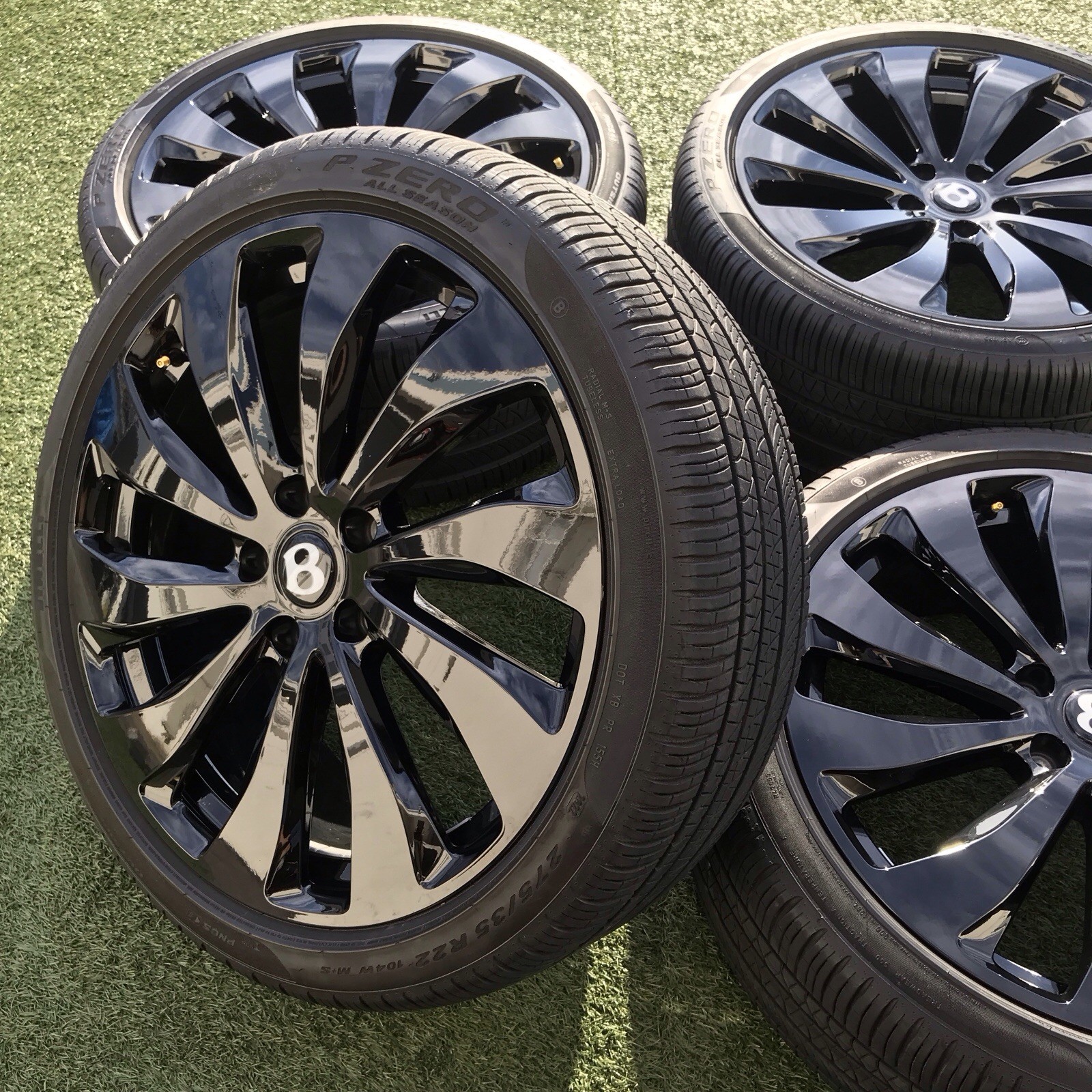 22 BENTLEY GT BLACK GENUINE FORGED SET GTC FLYING SPUR 3SE601025AB