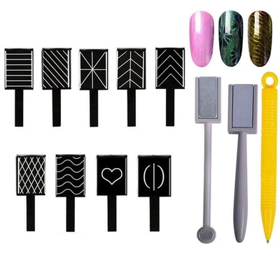 BANDED 12 Stück Nail Magnet Tool, Mwoot 3D Magnet Stick für Nagellack Gel Magische N