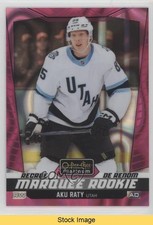 2024-25 O-Pee-Chee Platinum Marquee Rookies Pink Magma Aku Raty #211 READ 1rt9