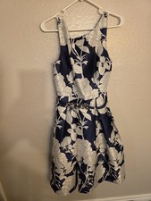 Floral Print Ball Gown Eliza J belted