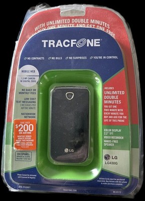 LG 430G Black ( TracFone ) Cellular Phone brand new, Open Box