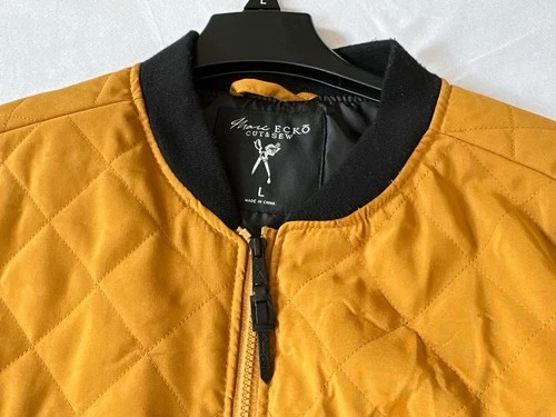 Marc Ecko Mens Jacket Large Full Zip Up Quilted Zip Tech Streetwear Tan NWT image 6