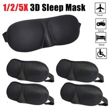 1/2/5 Pack 3D Sleep Mask For Men  Women Eye Mask For Sleeping Blindfold Travel