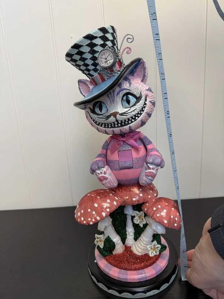Hollywood Cheshire Cat Alice in Wonderland Christmas Nutcracker HA0573 15 Inch - Image 4 of 4