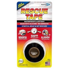 RESCUE TAPE Self Fusing Silicone Tape,Black,4 yd 818PV1