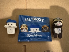 DUTCH BROS “LIL’ BROS” Decorative Mini Figured Set Of 2 *EXTREMELY LIMITED* - B