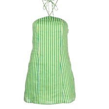 NWT Faithfulll the Brand Bau Bau stripe-print Mini 100% Linen dress Size 4