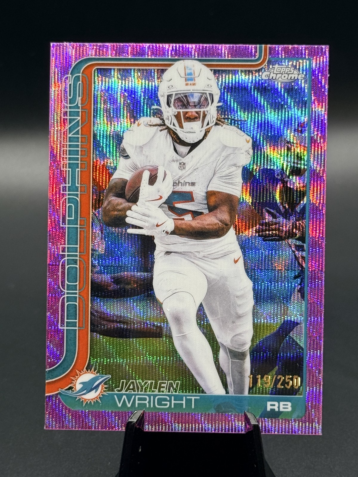 2025 Topps Chrome #190 Jaylen Wright Pink Refractor #/250