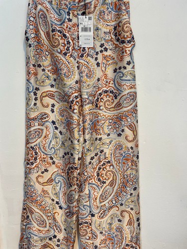 Mango MNG Paisley Print Trousers Size XS New with tags Holiday Summer - Picture 10 of 11