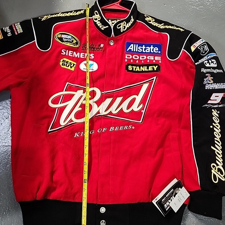 NUEVA Chaqueta de Carreras Chase Authentics Para Hombre NASCAR Kasey Kahne #9 Bud Budweiser L Foto 4 de 4