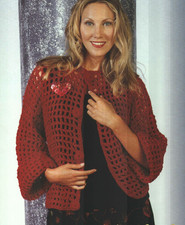 HOLIDAY SWEATER 4 SIZES WOMEN'S CROCHET PATTERN INSTRUCTIONS
