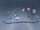 🔥 VINTAGE STERLING SILVER JEWELRY LOT 24K HEART DIAMONDS TURQUOISE ALL WEAR 🔥 — photo 1