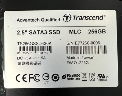 Transcend Advantech Qualified TS256GSSD420K 256GB SATA3 2.5in SSD