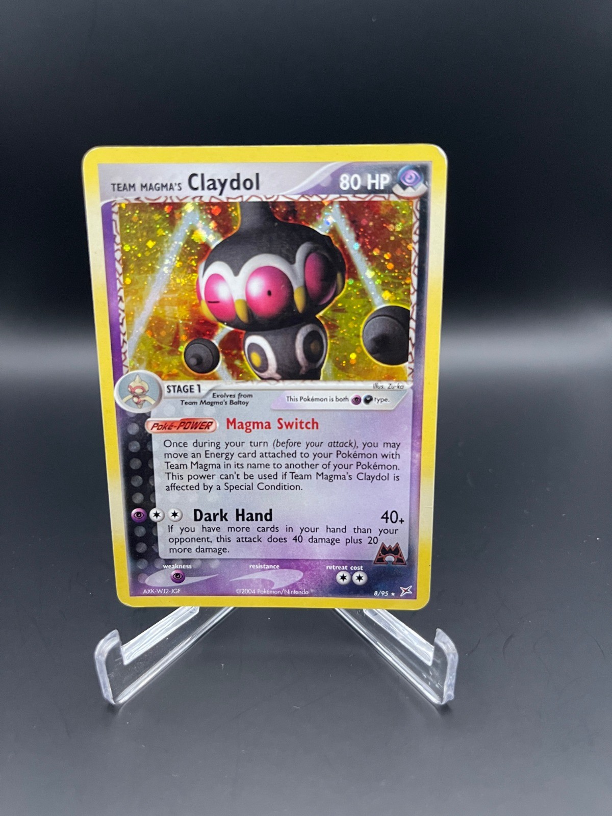 Team Magma's Claydol Holo Holo Rare Team Magma vs Team Aqua 8/95 LP