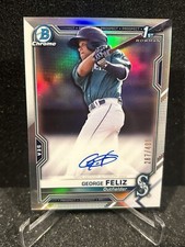 2021 Bowman Chrome Prospects Refractor Autograph Auto #GF George Feliz /499