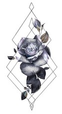 cool small wrist tattoos rose geometric 8.25 amp;quot; temporary tattoo