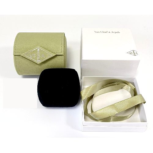 Van cleef & Arpels Watch Bracelet case Green suede Jewelry Travel