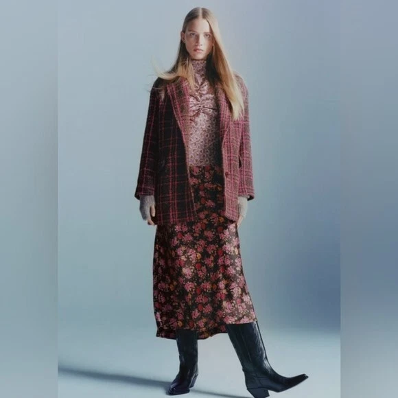 ZARA MUJER FALDA SATINADA MAXI FLORAL 0517/235 XS BLOGGER ¡FAV! Foto 3 de 4