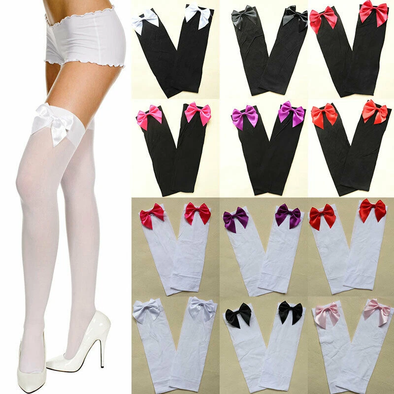 Women Panyhose Thigh Highs Stockings Bind Socks Lady Nightclub Bow Sexy Socks