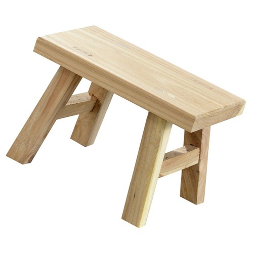 Multi-use Premium Retro Footstool Bathroom Stool Wood Stool Bedroom Stool Home - Picture 10 of 12