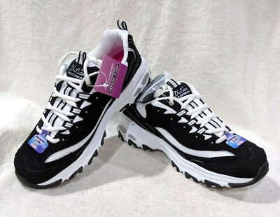 SHOP SKECHERS WOMENS DLITES SNEAKER BIGGEST FANNAVYWHITE Women's Skechers D'Lites Sneaker Fresh StartWhiteRose