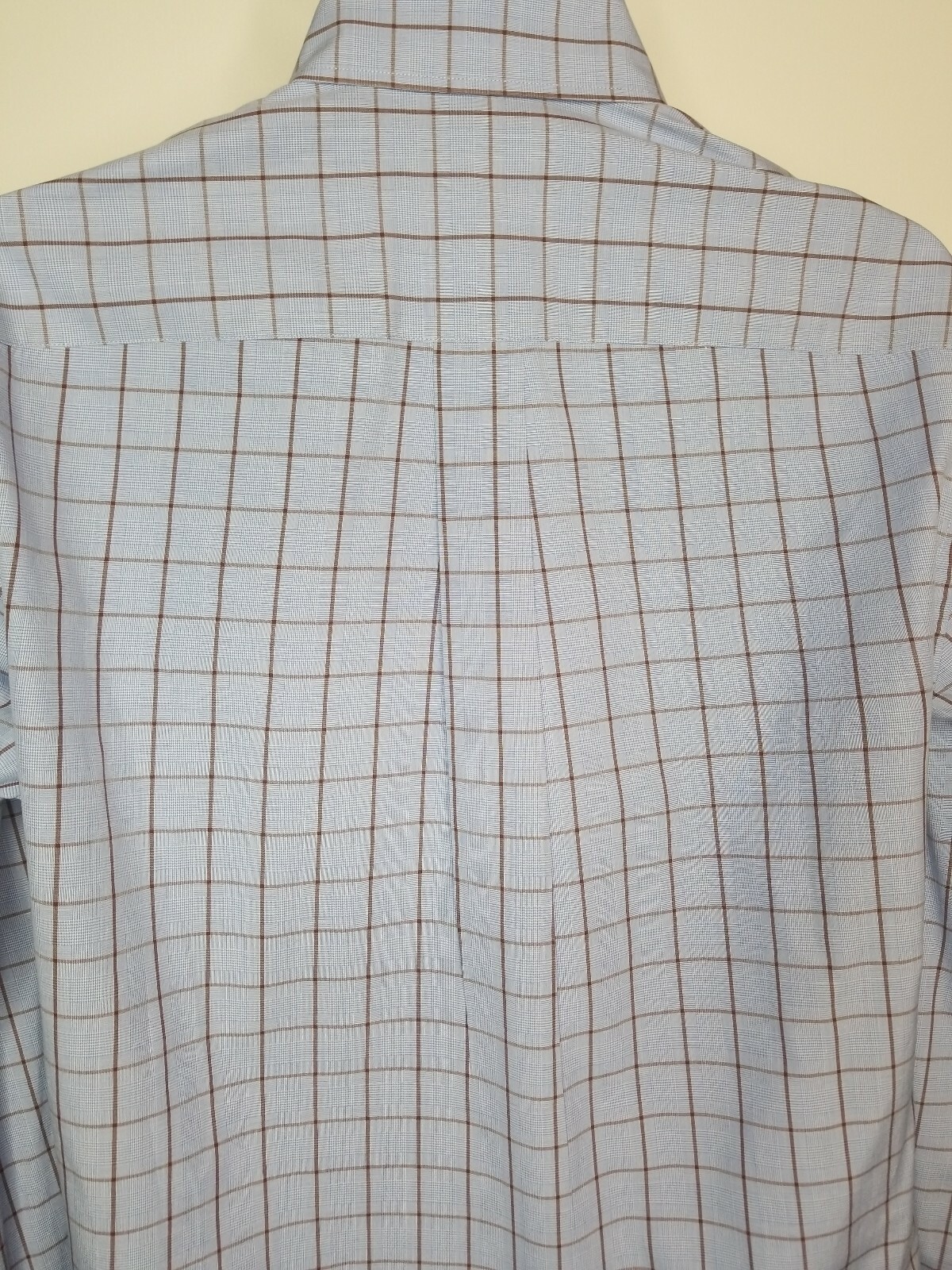 Peter Millar Button Down Blue/Brown Windowpane 10… - image 3