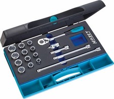 HAZET Socket set 880/17 Square, hollow 10 mm 3/8 inch Outside hexagon Trac