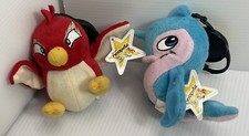 Neopets Mcdonalds Petri Plush Hangtag and Feepit Petpet Clip 4" Toy 2005 Flotsam