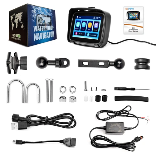 WIFI 5inch Carplay Screen for Motorcycle Wireless Moto CarPlay Android Auto GPS