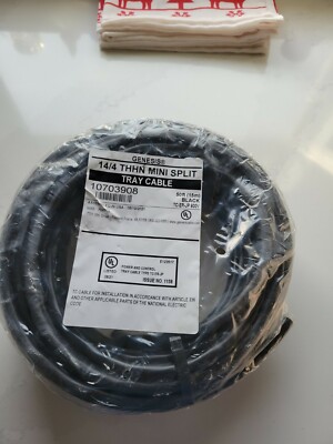 Honeywell Genesis 14/4 THHN Mini Split Tray Cable Black 10703908 