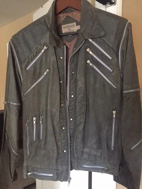 Original Vintage Jackson It Leather Jacket 80&#039;s Grey | eBay