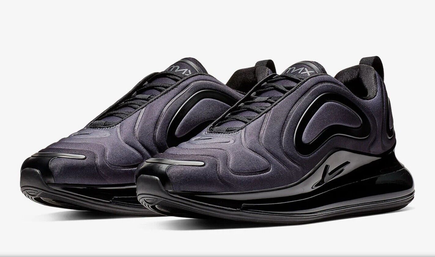 NIKE AIR MAX 720 UNISEX TRAINERS, UK10 TOTAL ECLIPSE BLACK