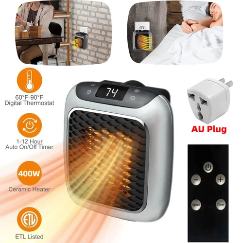 Portable Wall Space Heater Ceramic Fast Heating Electric Fan Heater LED Display - Picture 2 of 14