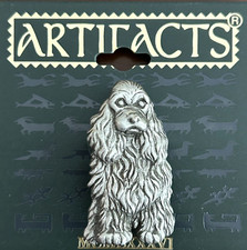 Cocker Spaniel Pin ~ Brooch ~ JJ Jonette Jewelry ~ Artifacts Line ~ Pewter