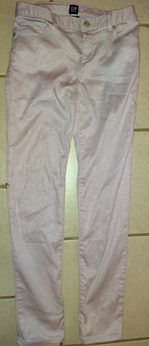 Gap Denim Light Purple Sparkle Pants Size 14 Regular Super Stretch Skinny Adjust