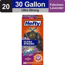 Ultra Strong 30 gallon Trash Bags, Black Large Trash Bags, 20 Bags