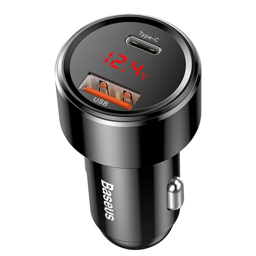 Baseus Charge Adapter 45W USB Type-C Car Charger PD QC Phone for iPhone Samsung - Picture 1 of 15