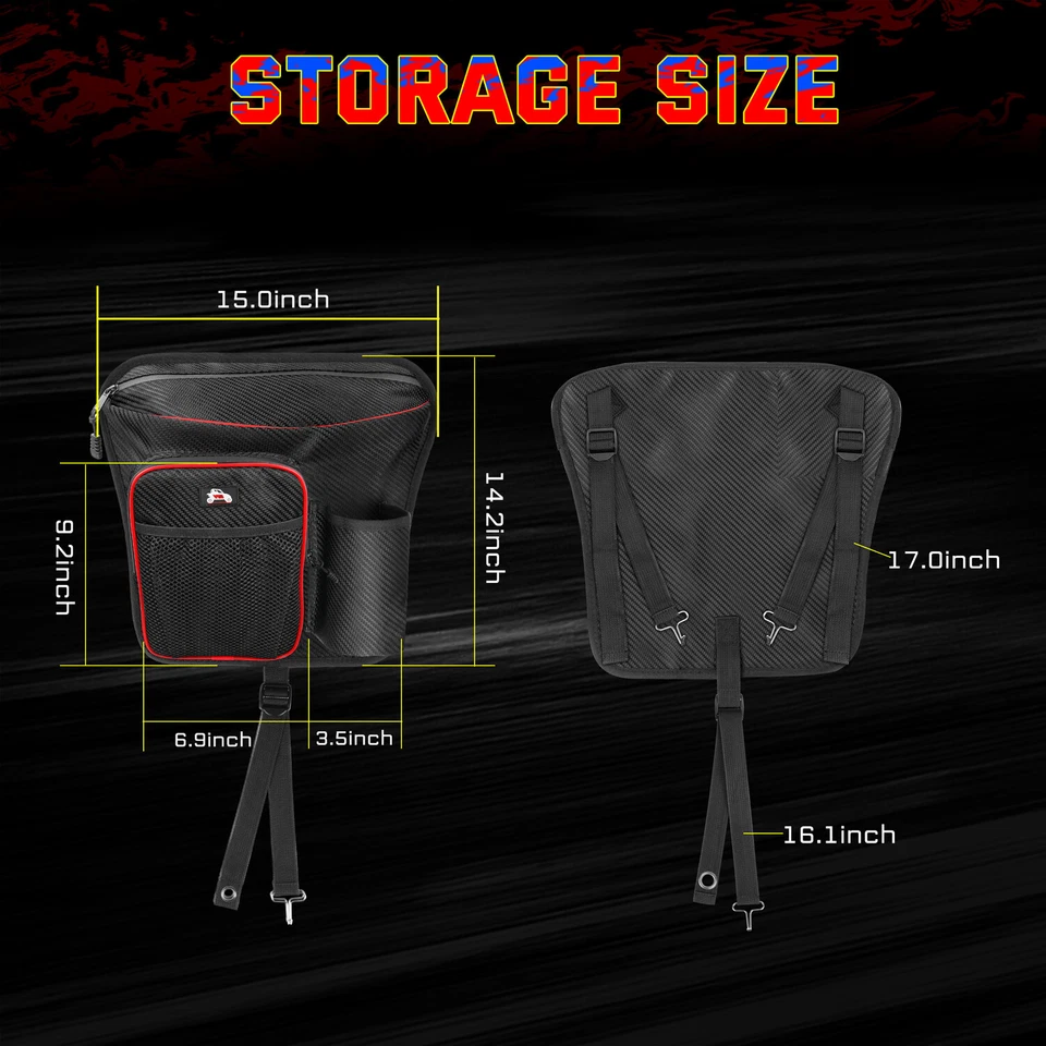 Bolsa de almacenamiento de asiento de consola central UTV para Can-Am Maverick MAX Commander 800R DPS Foto 2 de 4