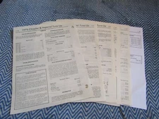 1975 CHRYSLER IMPERIAL DODGE FACTORY TUNE UP SPECIFICS SPEC MANUAL SHEETS SET