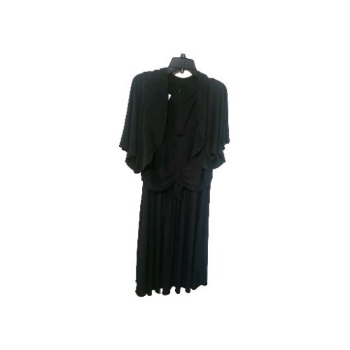 DAVIDS BRIDAL 20W DRESS Black Formal Bridesmaid- Dance- Special Occasion 2pc 2xl