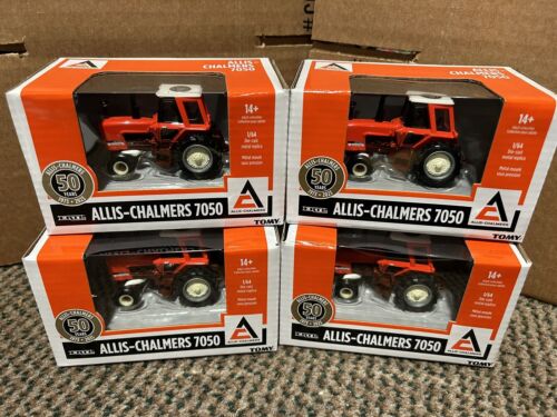 Allis Chalmers 7050 Maroon Belly  50 Year Anniversary 1/64 Scale NIB Set Of 4 - Photo 1/2