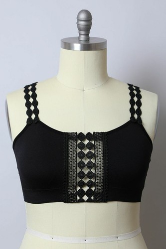 Sujetador Boho Encaje Aplique Bralette Talla Grande Traje de Baño Bikini Cami Prendas para la parte superior informal - Imagen 10 de 12