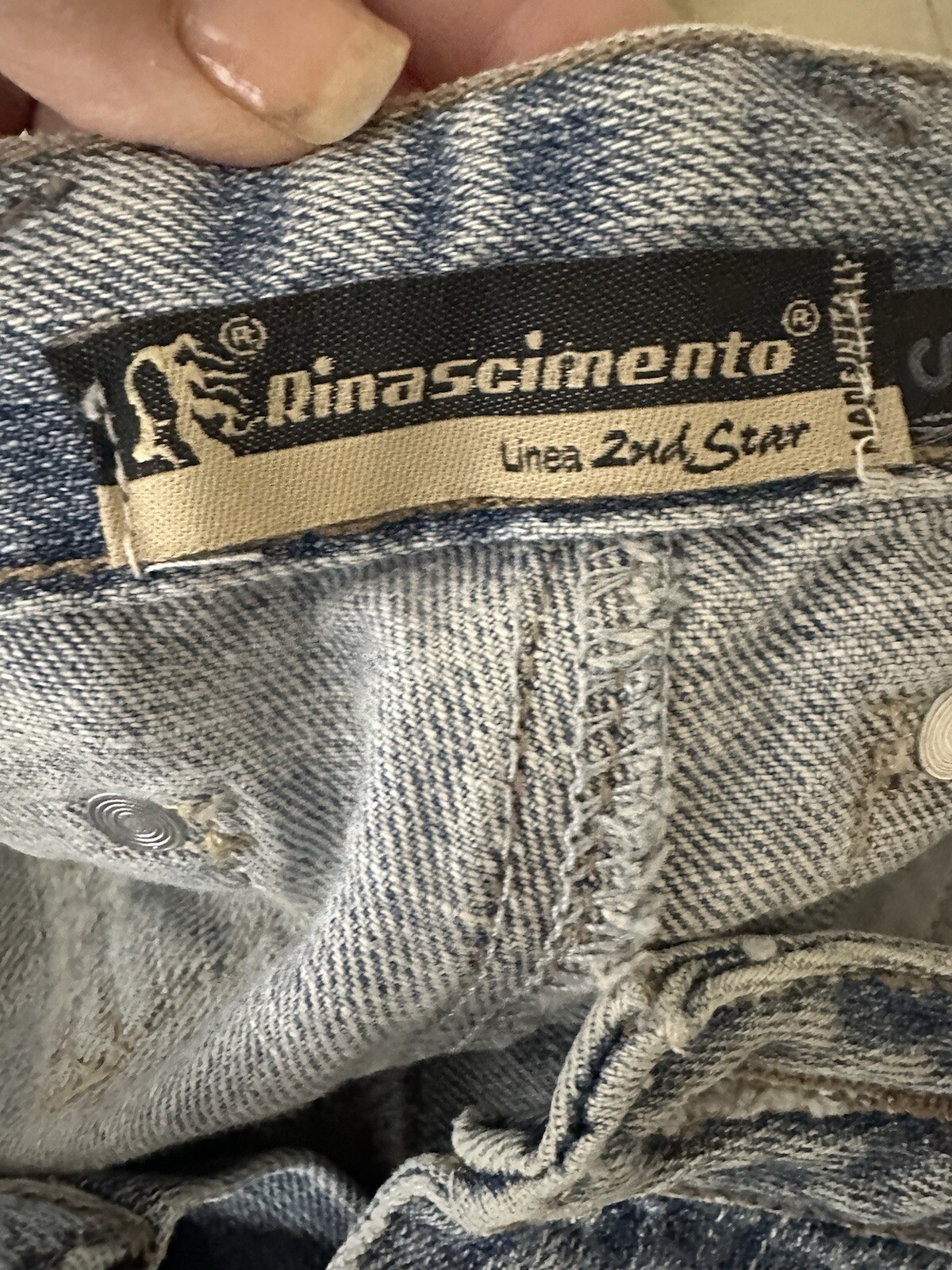 Jeans Rinascimento Patchwork Italy Light Wash wid… - image 13