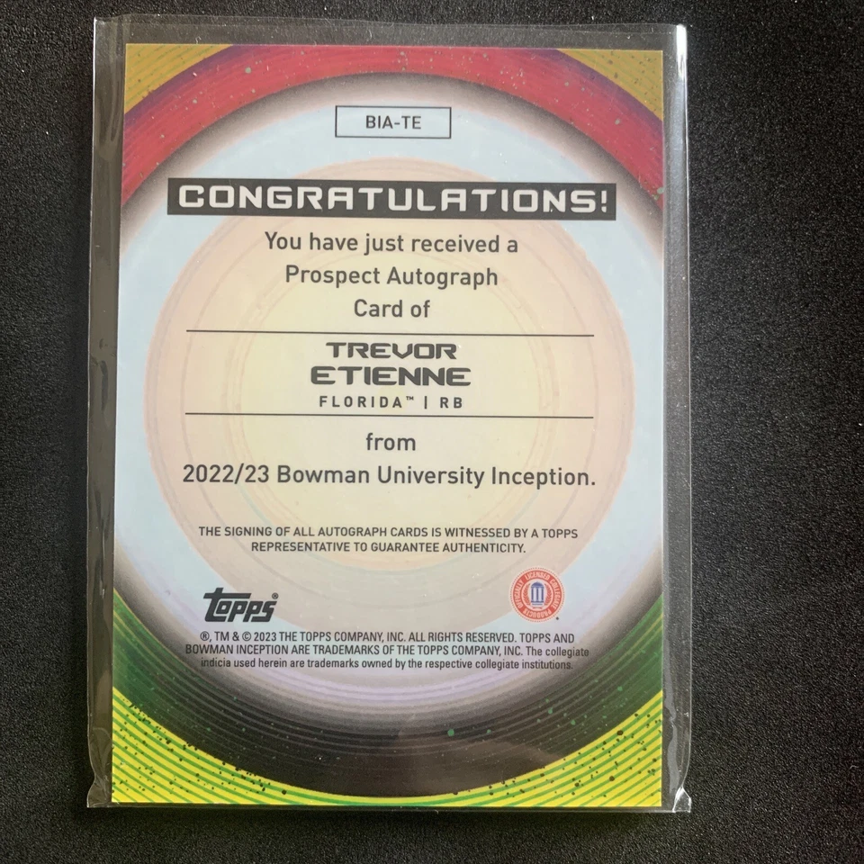2022-23 Bowman Inception University Auto card Trevor Etienne #BIA-TE  - Image 2 of 3